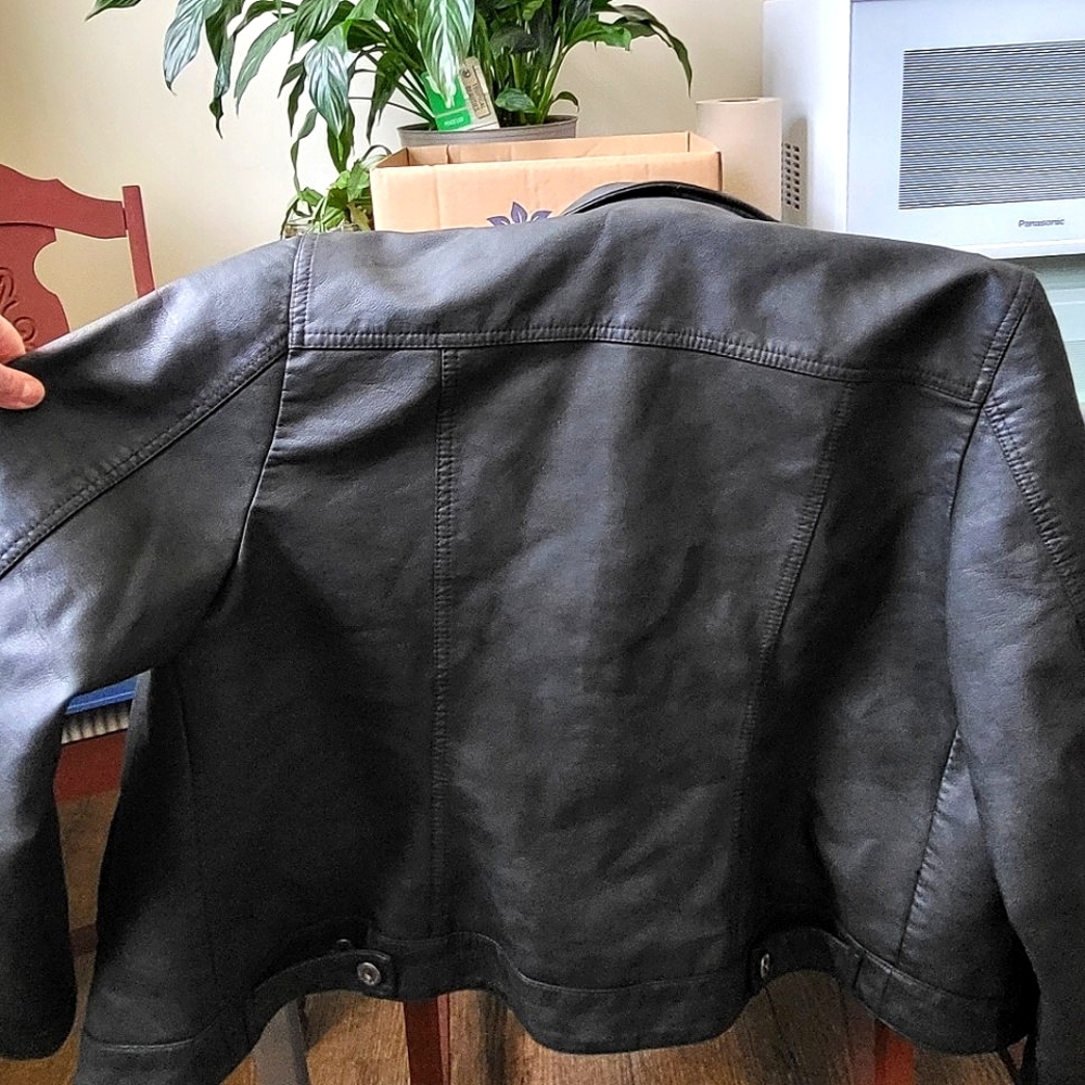 - LEVI STRAUSS & CO. Black "Leather" Jacket (Not real leather)